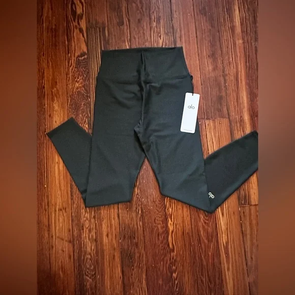 NWT ALO Yoga 7/8 High-Waist Airlift Legging in Charcoal Green - Picture 7 of 9